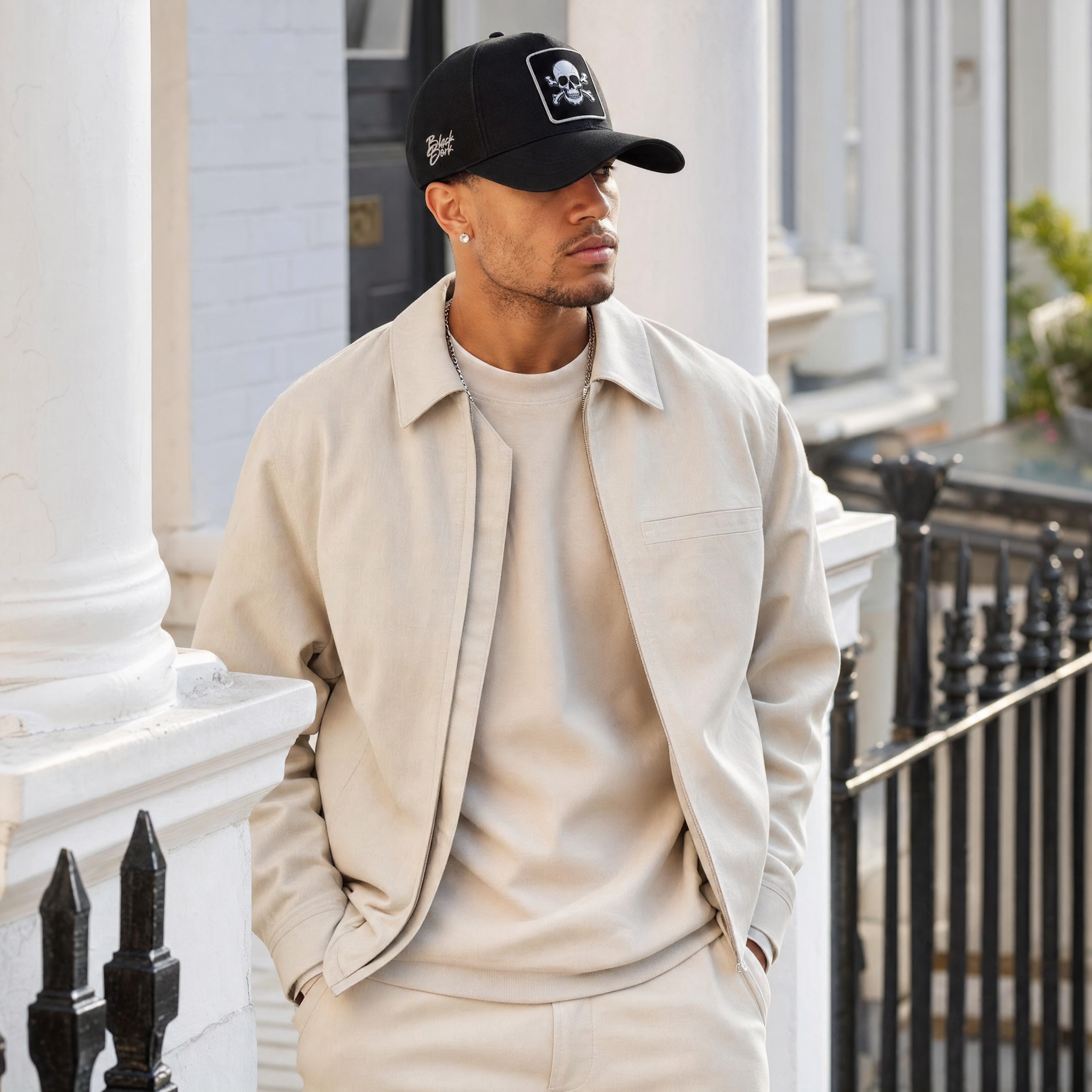 BlackBork Six Black Baseball Cap | Customisable Patch