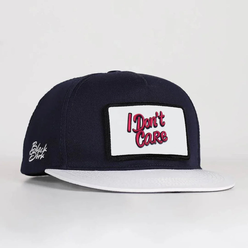 i-don-t-care-logolu-beyaz-lacivert-hip-hop-sapka-3648 - BlackBork