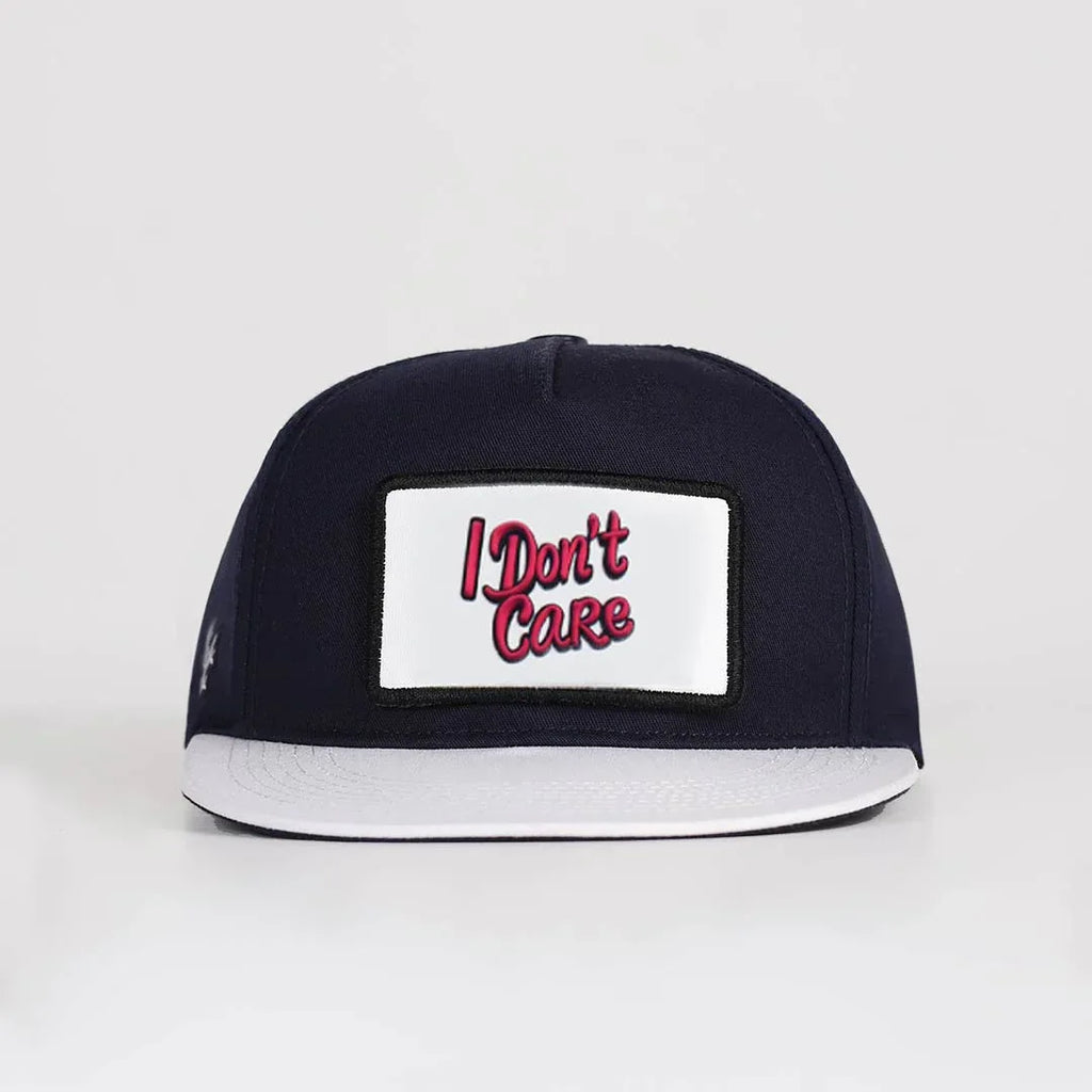 i-don-t-care-logolu-beyaz-lacivert-hip-hop-sapka-3649 - BlackBork