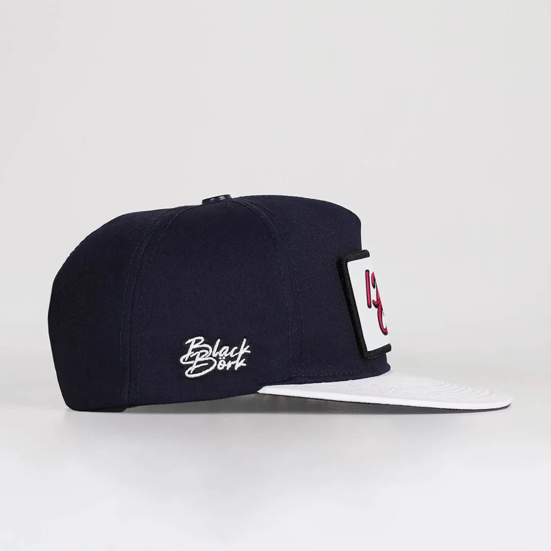 White-Navy Hip Hop Cap