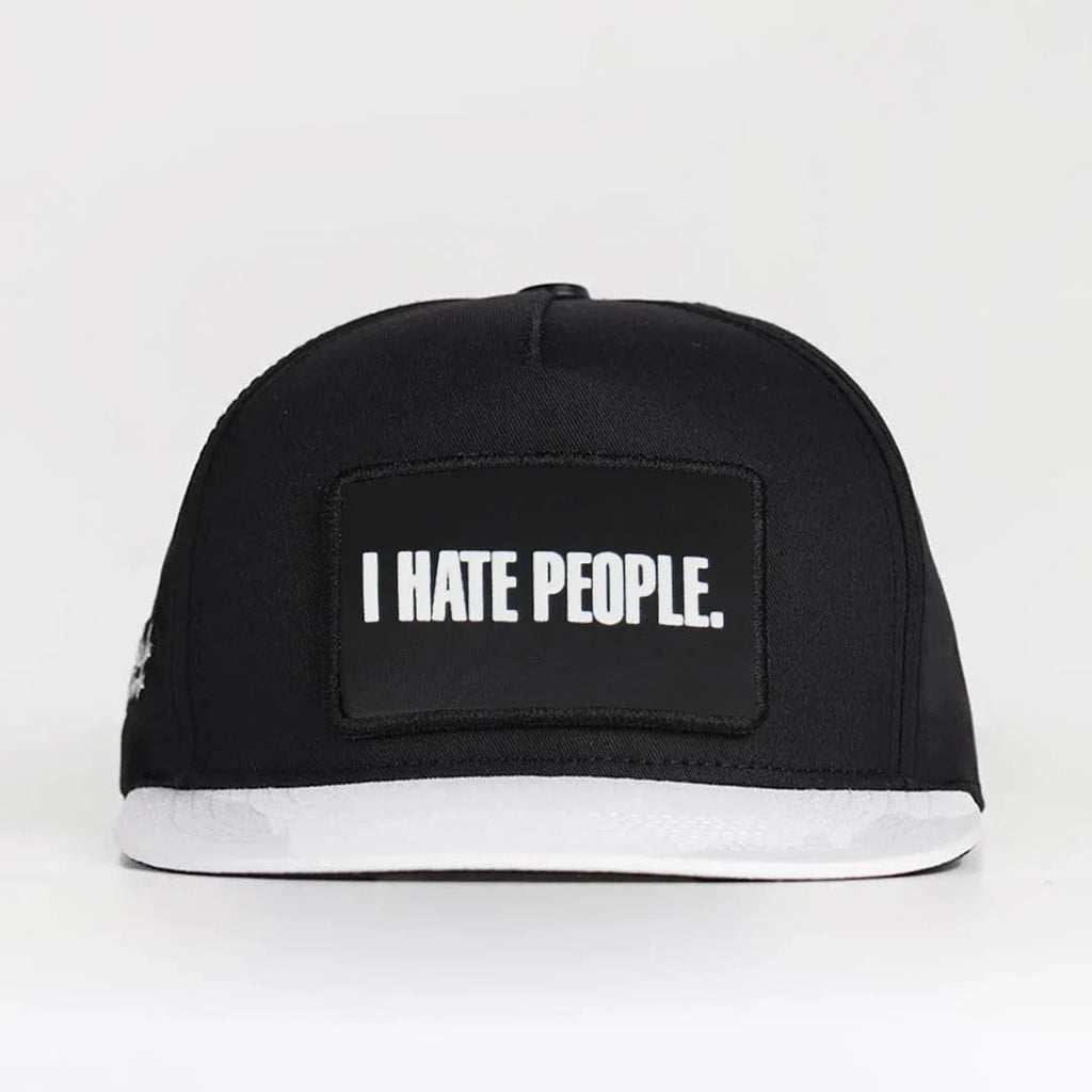 i-hate-people-logolu-beyaz-siyah-hip-hop-sapka-3670 - BlackBork