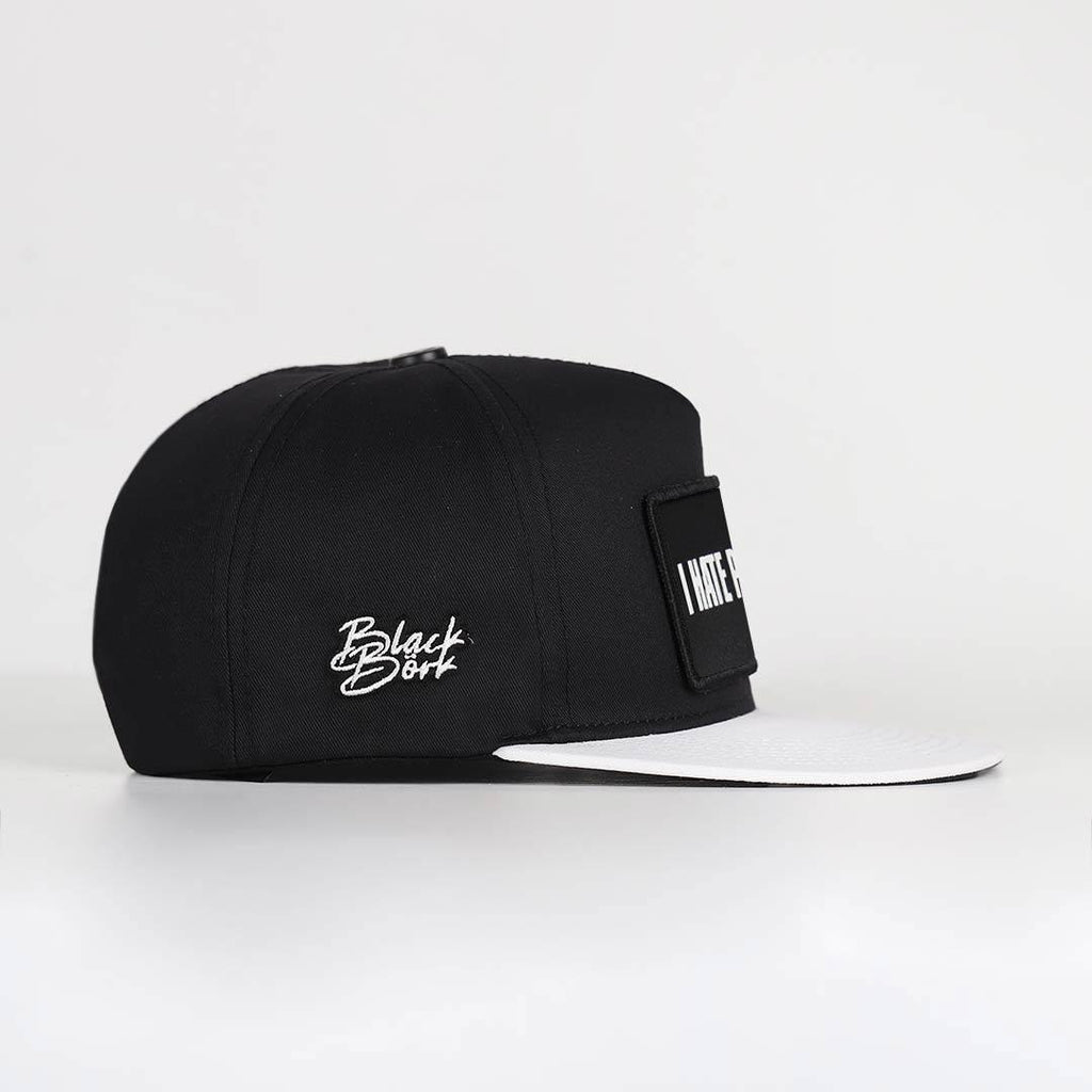 i-hate-people-logolu-beyaz-siyah-hip-hop-sapka-3671 - BlackBork
