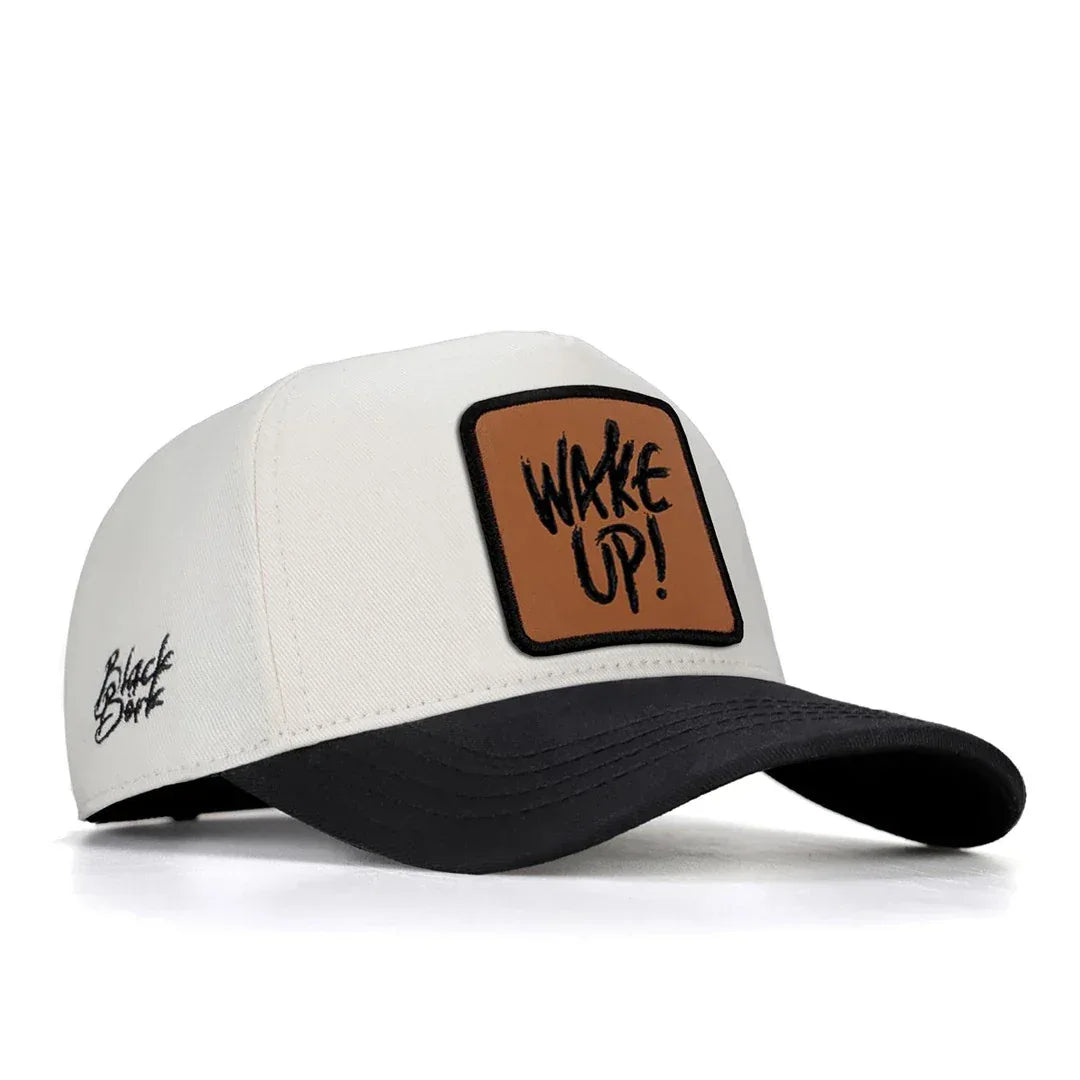 Beige-Black Peaked Cap baseball cap for wholesale and custom branding