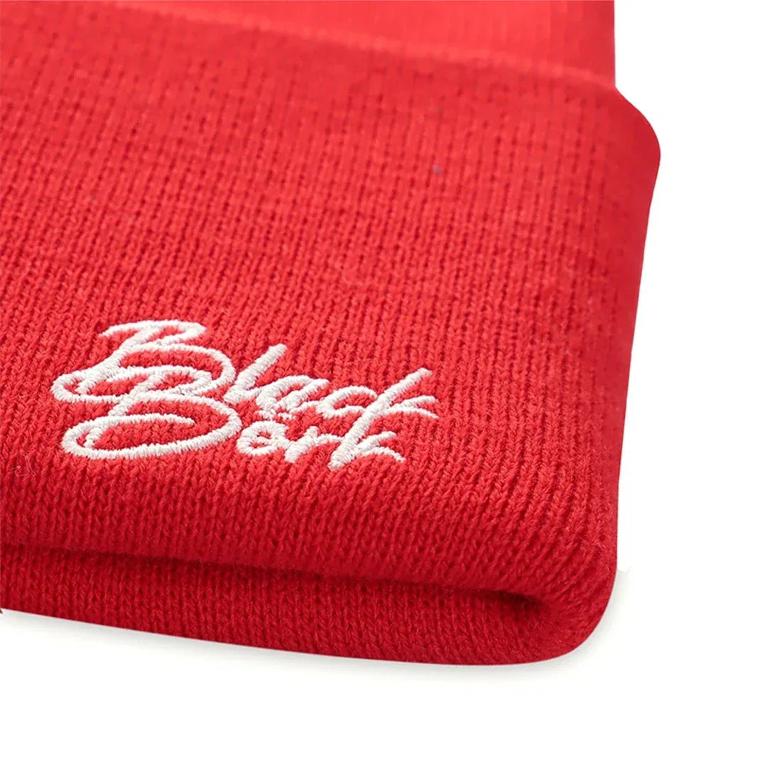 Red-Grey Beanie beanie by BlackBork