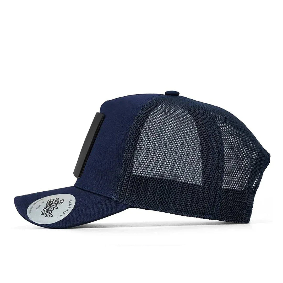 Navy Blue Trucker Cap trucker cap by BlackBork