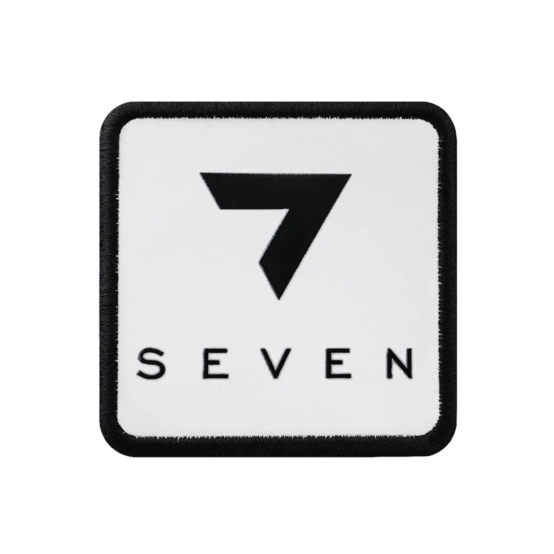 V1 Number 7 - Unisex White Patch with 4bs Code Logo patch