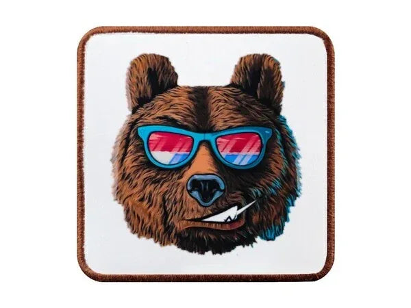 V1 Bear - Unisex White Patch with 3bk Code Logo