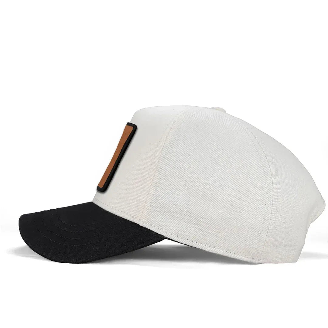 Beige-Black Peaked Cap baseball cap by BlackBork