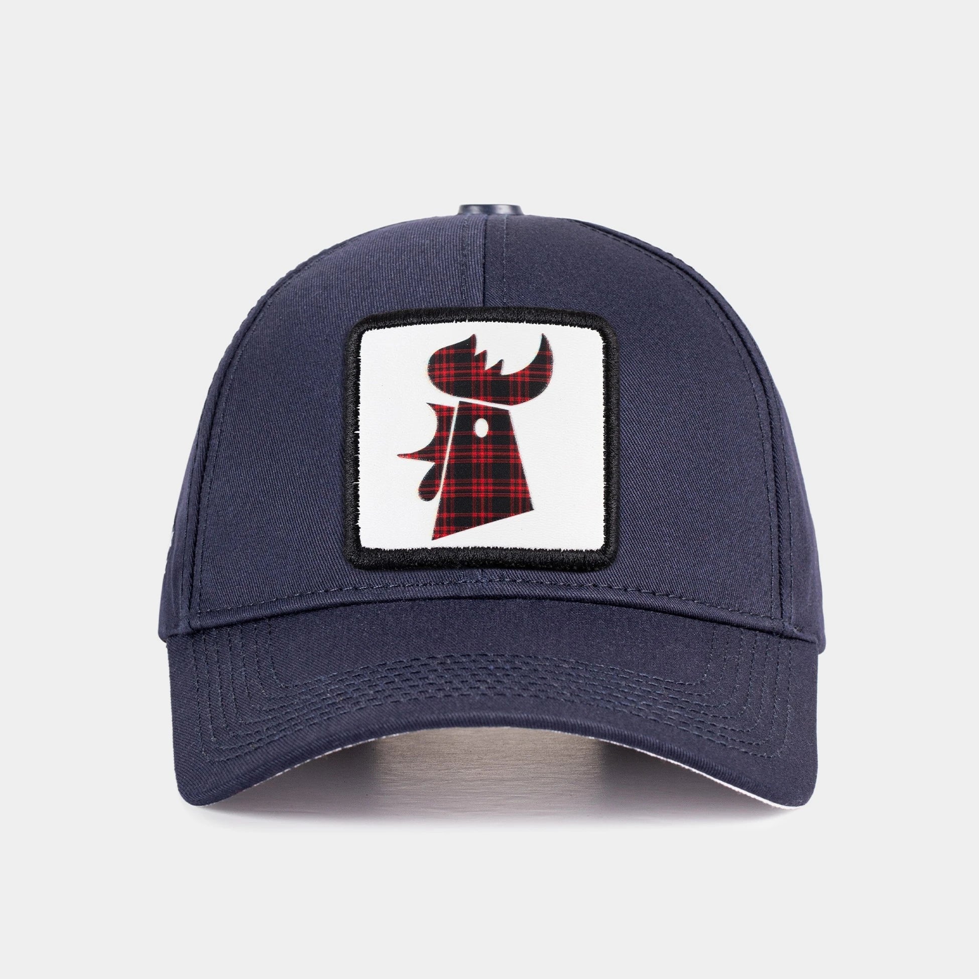 V1 Six Navy Blue Baseball Cap with Rooster - 1BS Code Logo patch for wholesale and custom branding