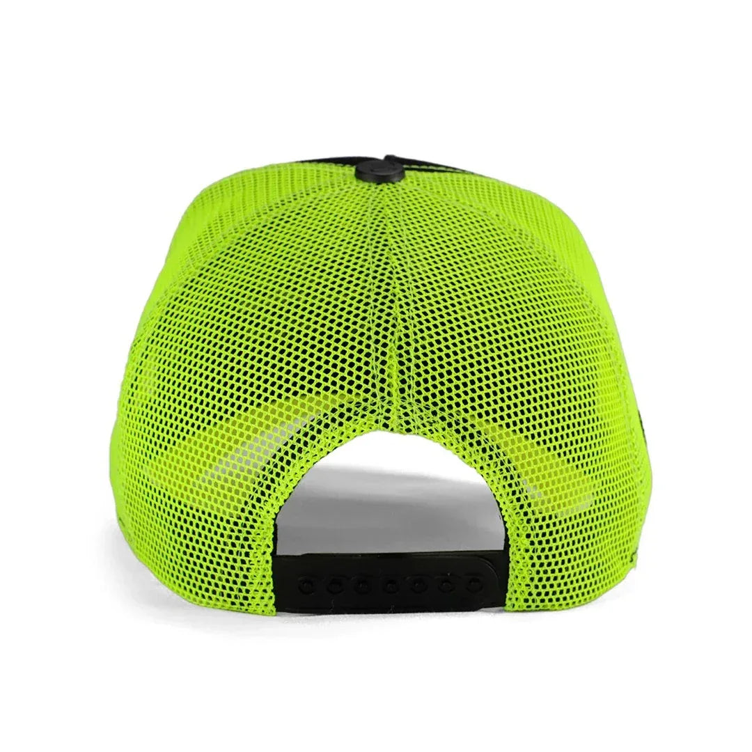 Neon Peaked Neon-Black Cap trucker cap by BlackBork