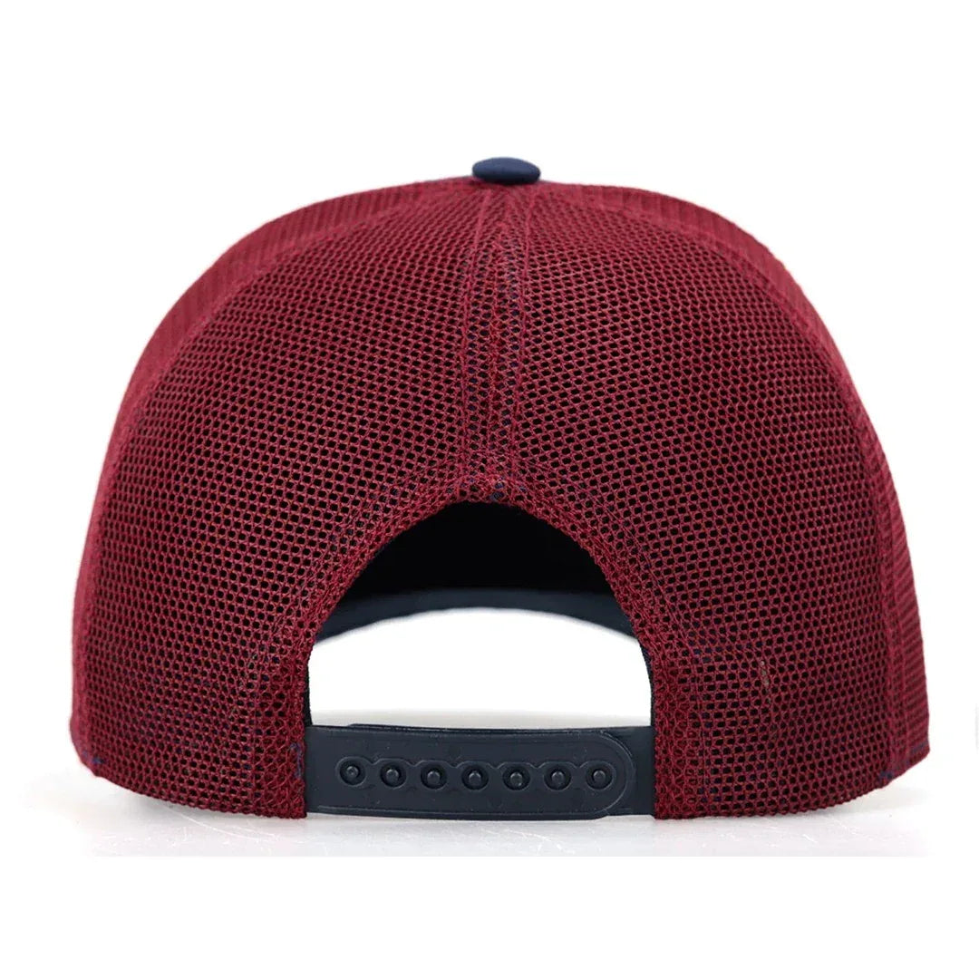 Navy Blue-Burgundy Cap trucker cap by BlackBork