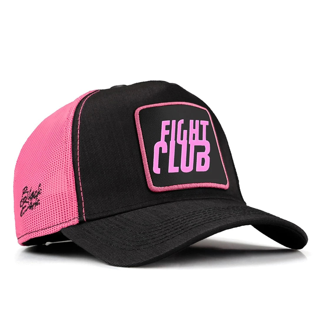 Black-Pink Cordura Fabric Cap with Fight Club - 11SP with Code Logo patch for wholesale and custom branding