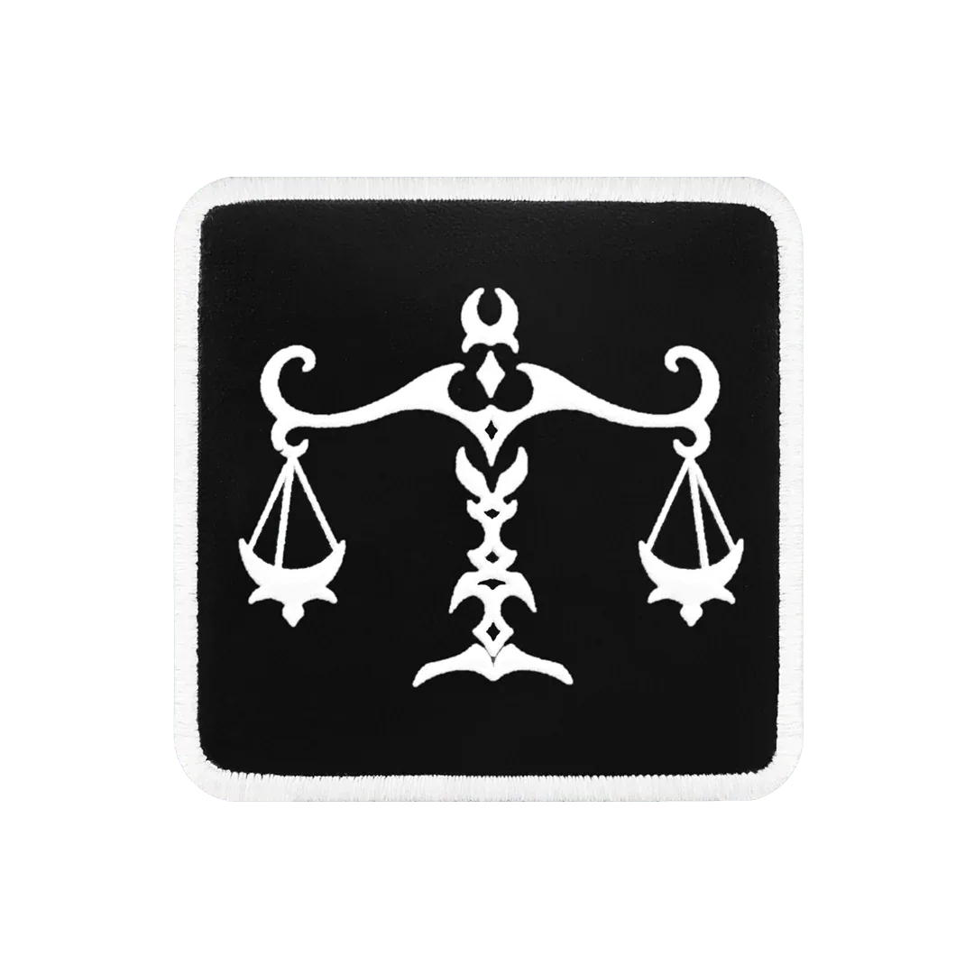 V1 Libra - Unisex Black Patch with 1 Code Logo patch