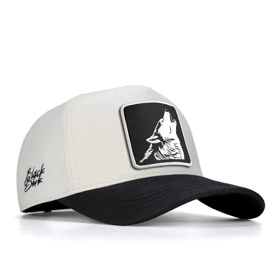 Beige-Black Peaked Cap baseball cap for wholesale and custom branding