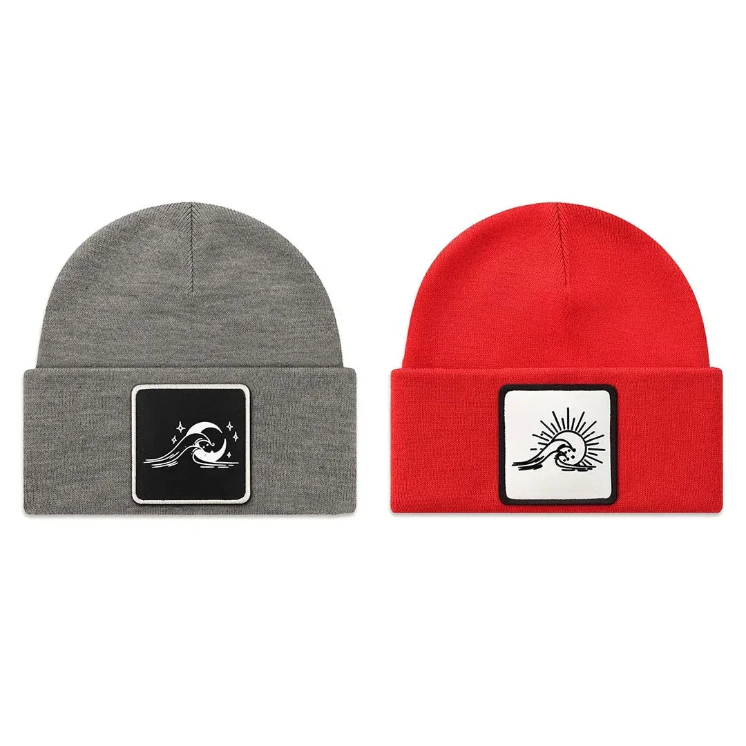 Red-Grey Beanie beanie for wholesale and custom branding