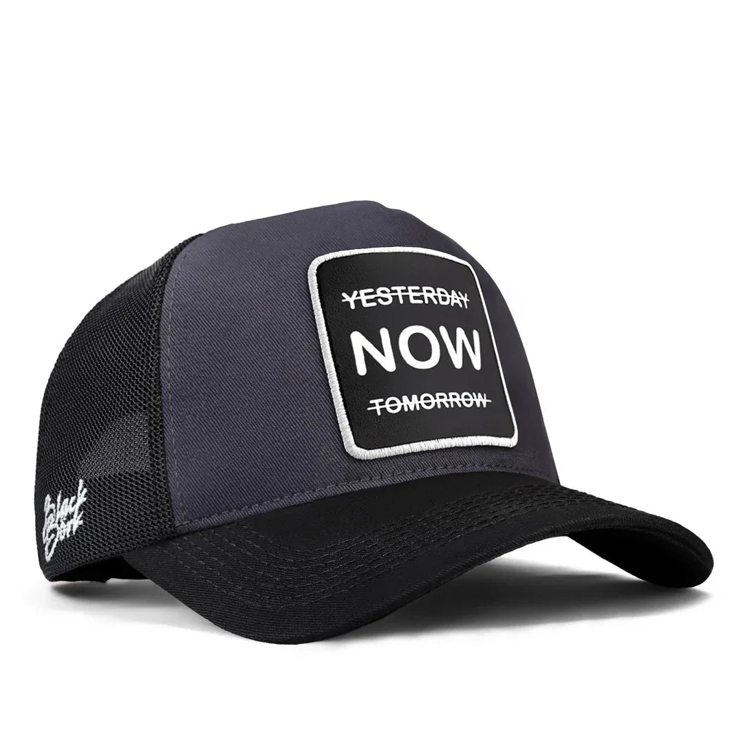 Black Peaked Anthracite - Black Cap trucker cap for wholesale and custom branding