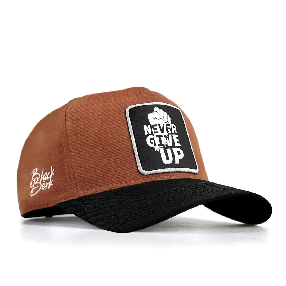 Camel-Black Peaked Cap baseball cap for wholesale and custom branding