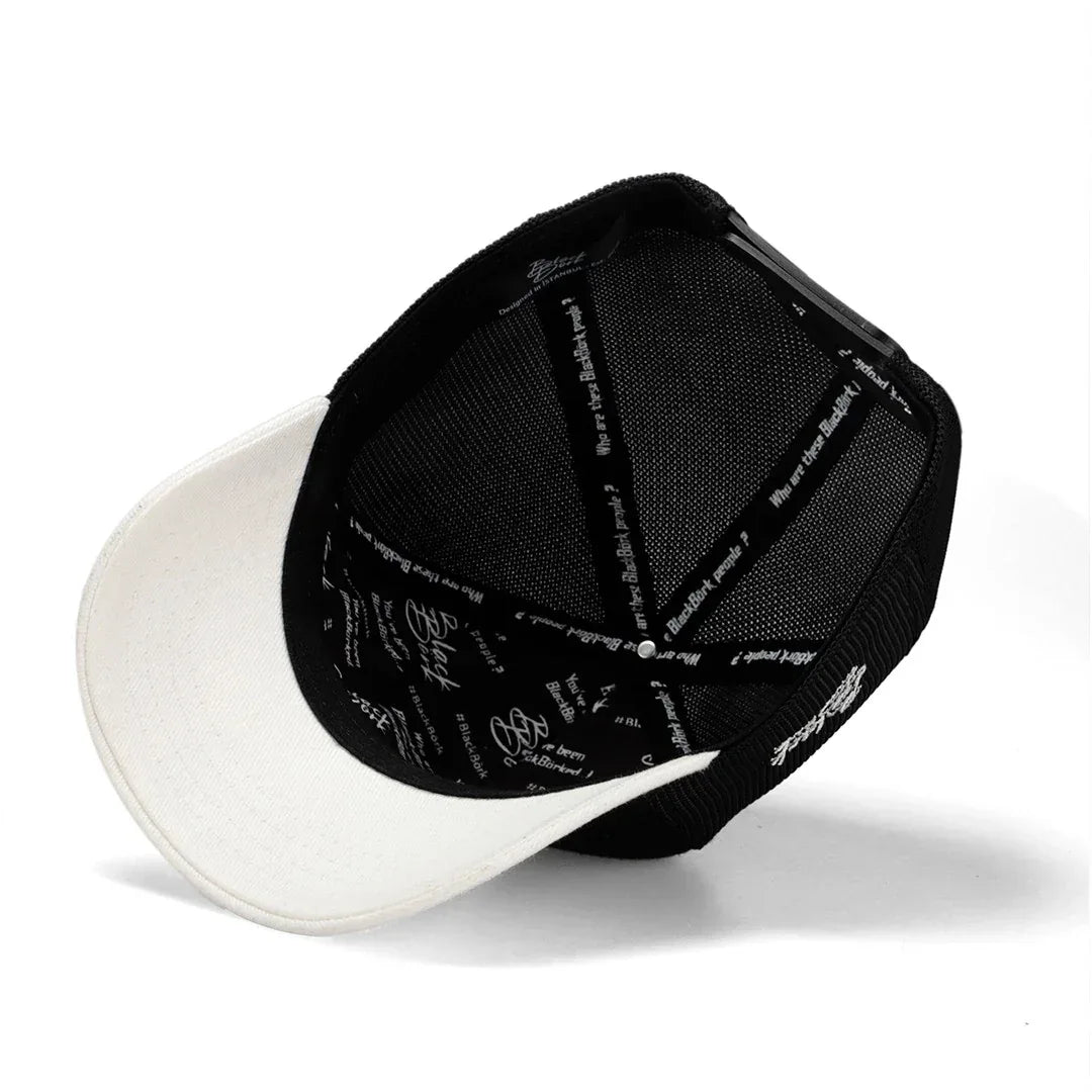 Black Kids Cap with White Visor kids cap by BlackBork