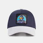 V1 Six White-Navy Blue Baseball Cap with Duckside - 1SS Code Logo patch for wholesale and custom branding
