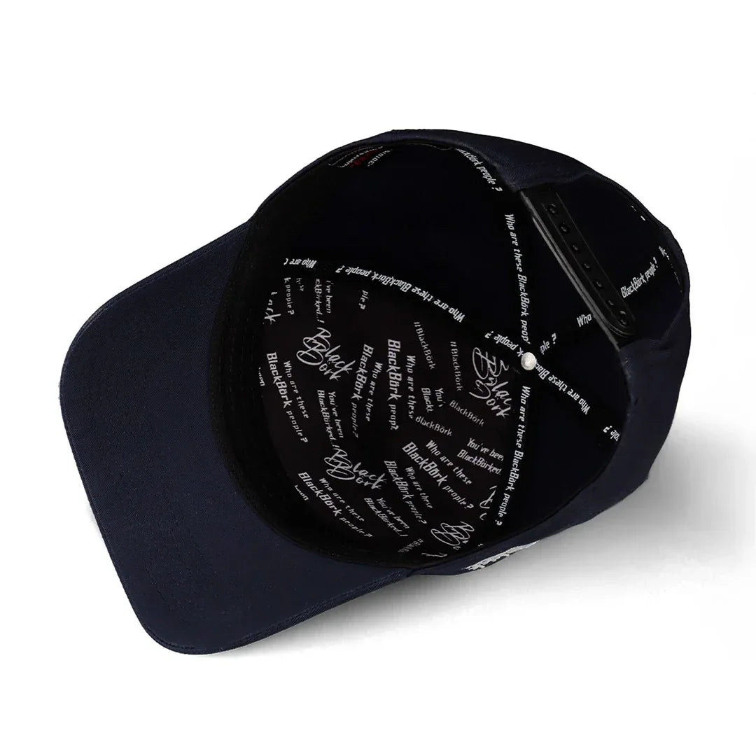Navy Blue Baseball Cap baseball cap by BlackBork