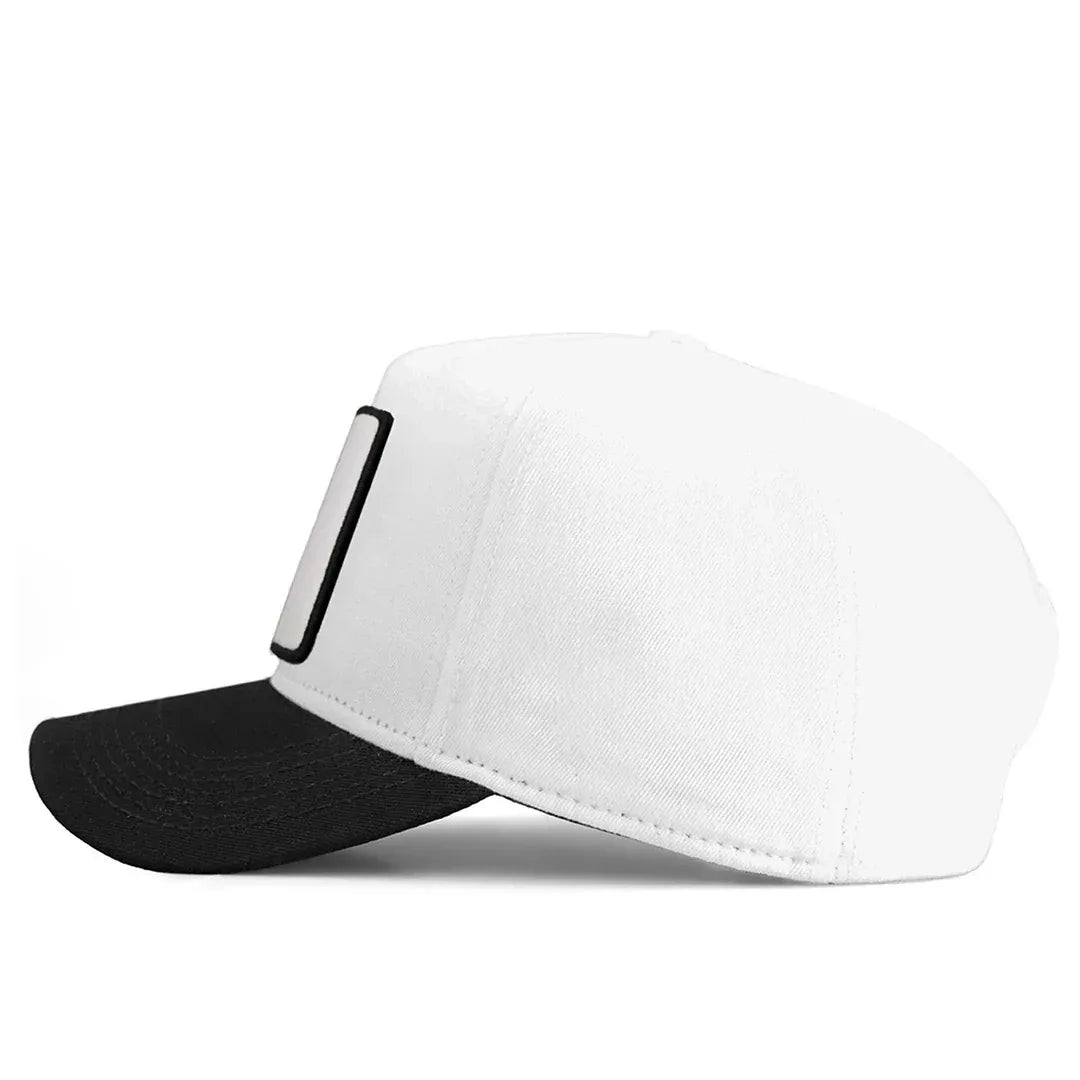 White-Black Peaked Cap baseball cap by BlackBork