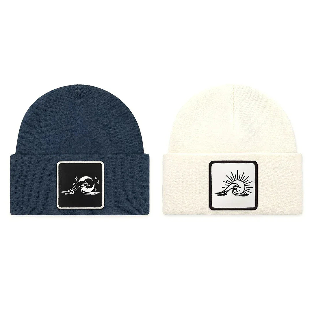 Indigo-White Beanie beanie for wholesale and custom branding