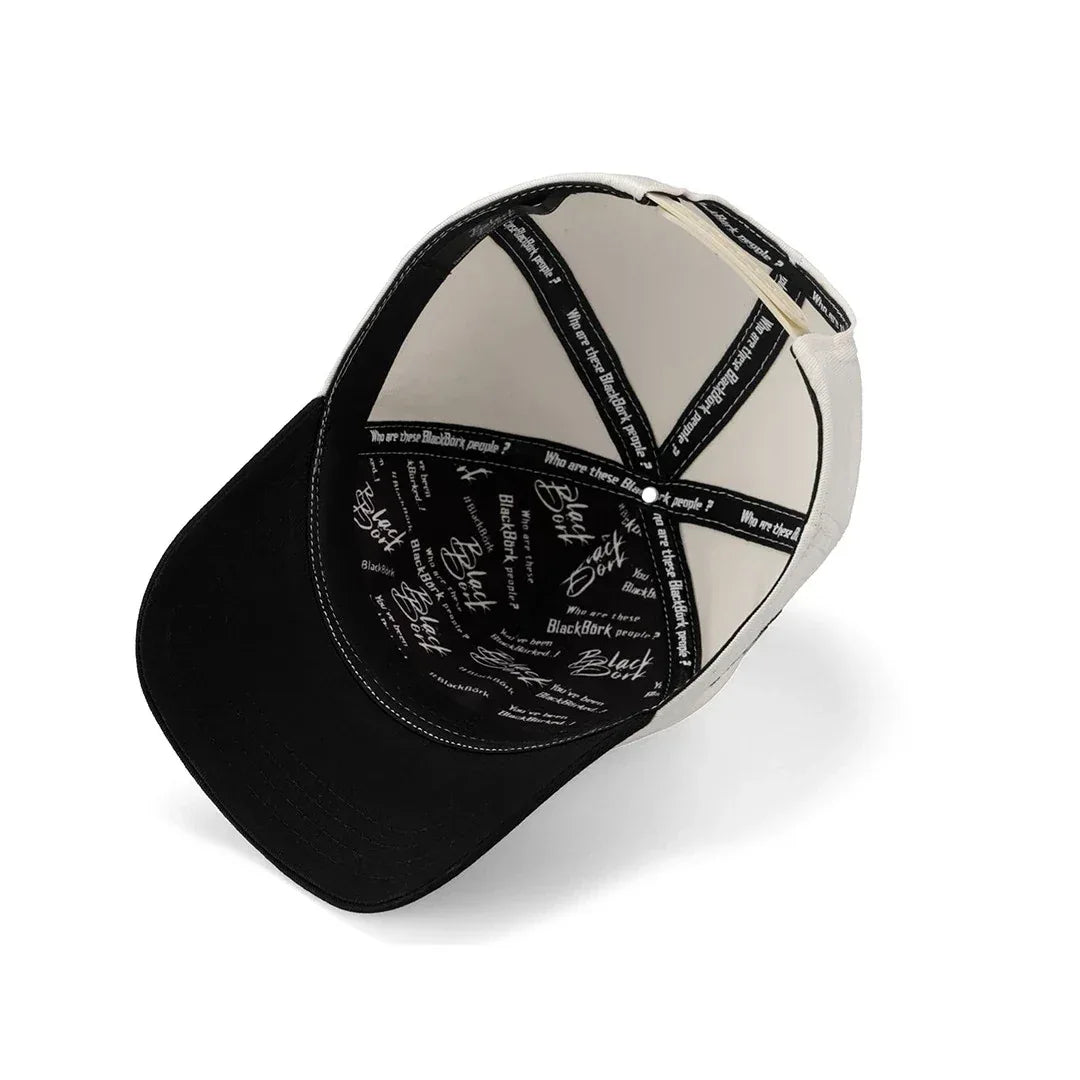 Beige-Black Peaked Cap baseball cap by BlackBork