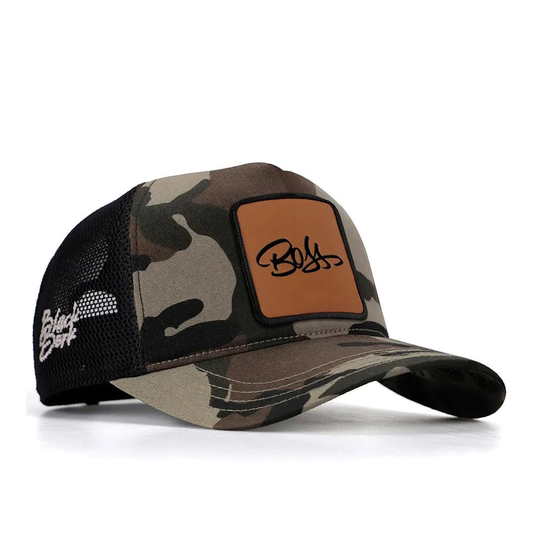 Camouflage-Black Cap trucker cap for wholesale and custom branding