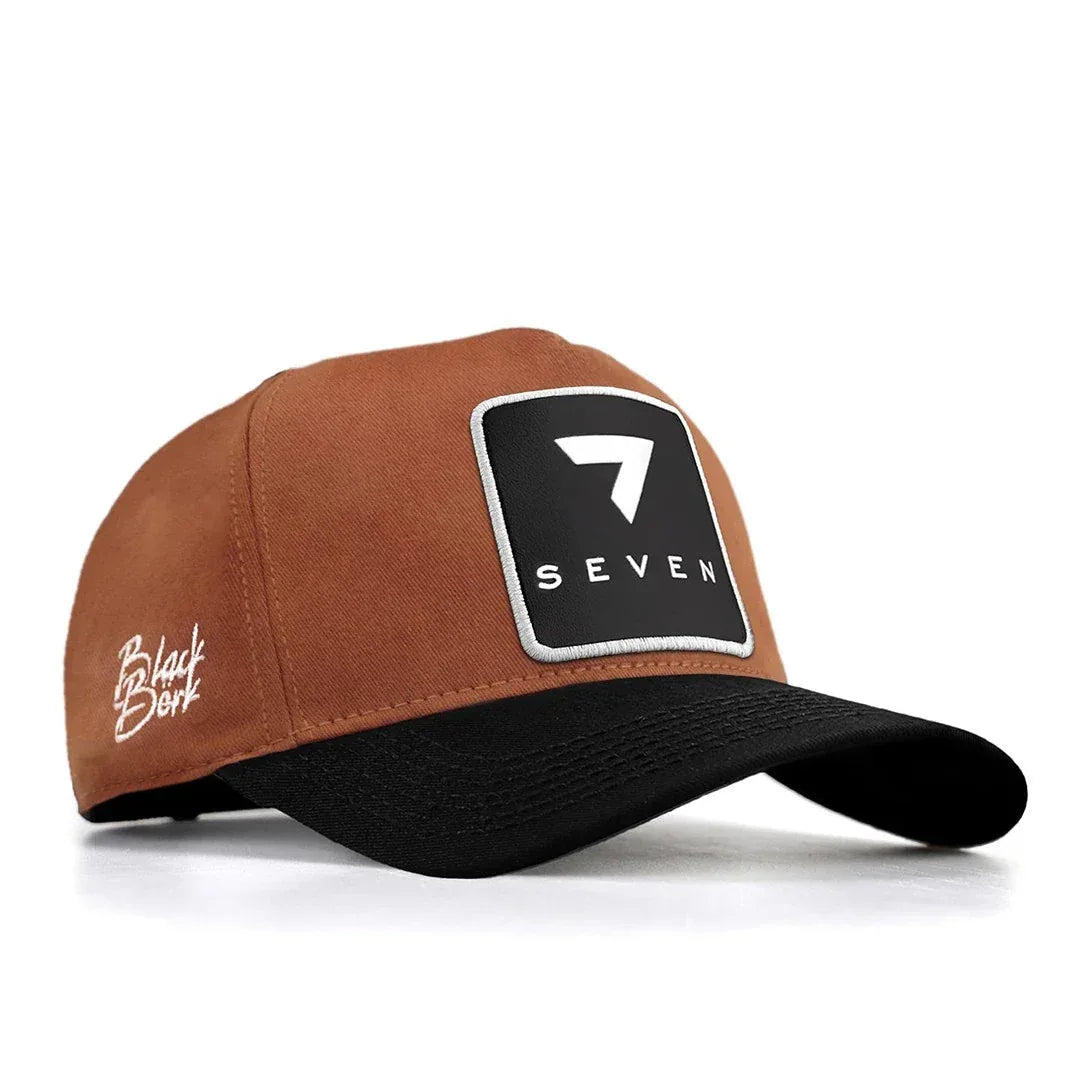 Camel-Black Peaked Cap baseball cap for wholesale and custom branding