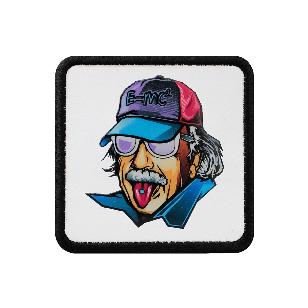 V1 Einstein - Unisex White Patch with 1bs Code Logo patch