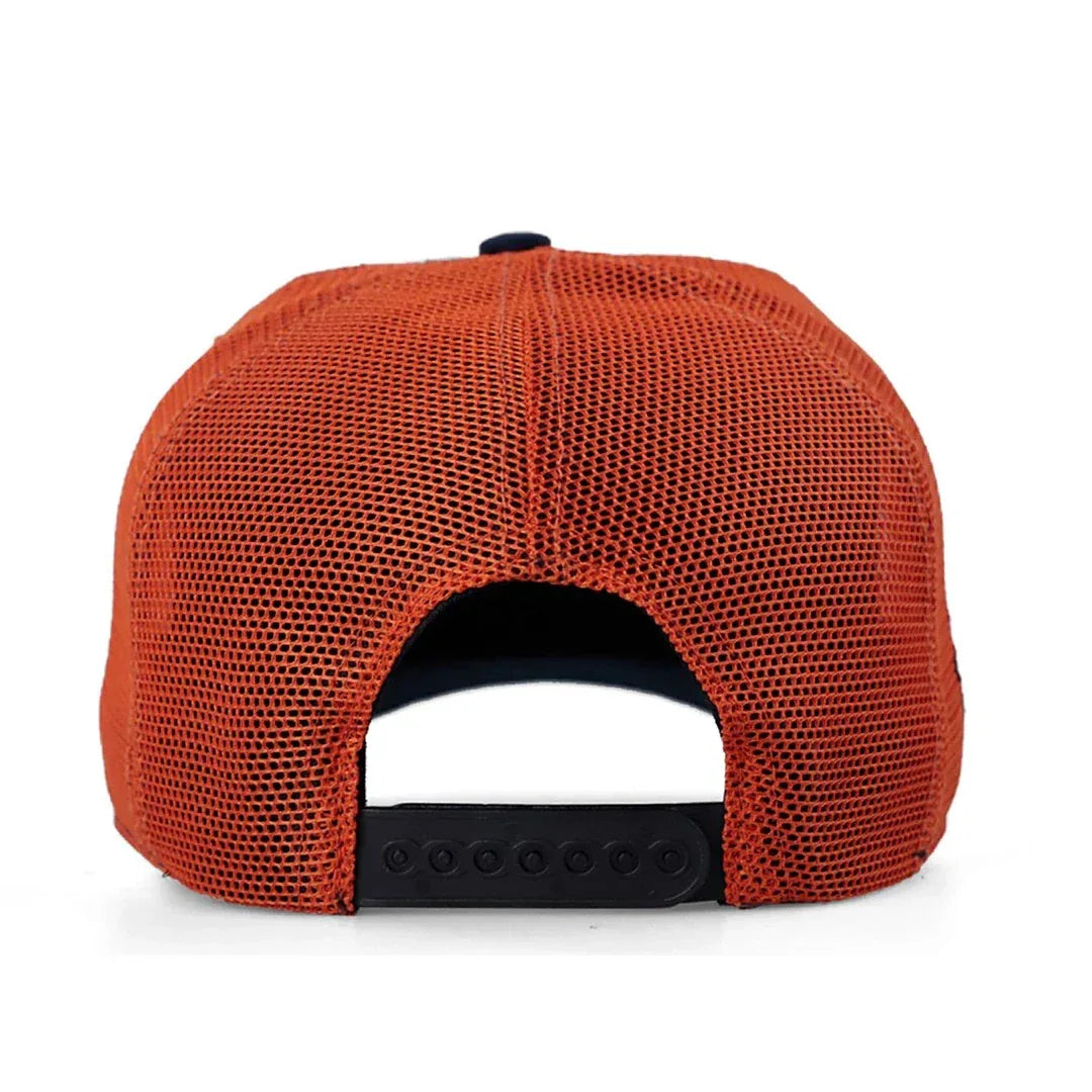 Navy Blue-Orange Cap trucker cap by BlackBork
