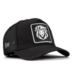 Black Cordura Fabric Trucker Cap with Lion - with 9SB Code Logo patch for wholesale and custom branding