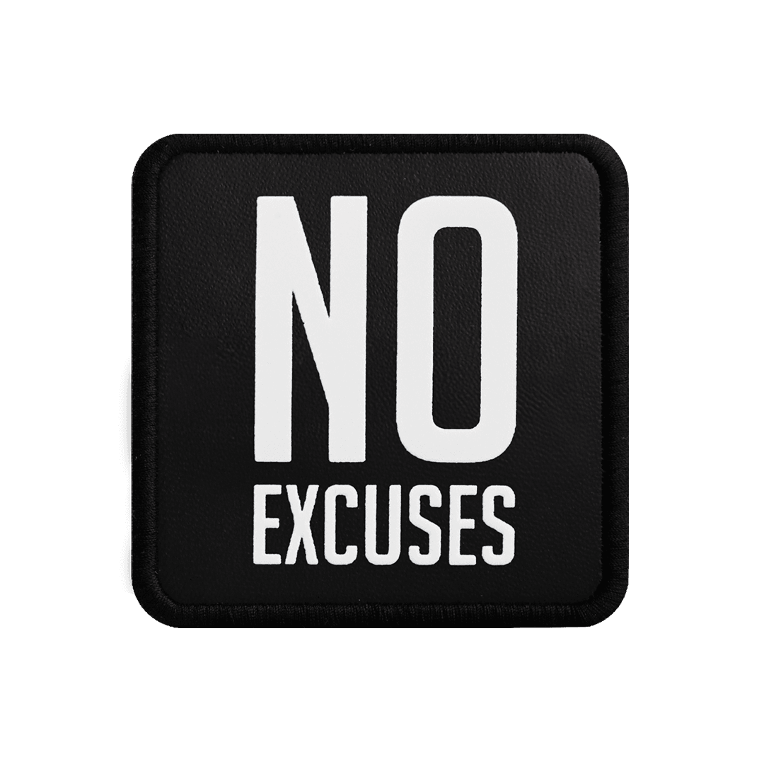 V1 No Excuses - 1 Black Patch with Code Logo patch
