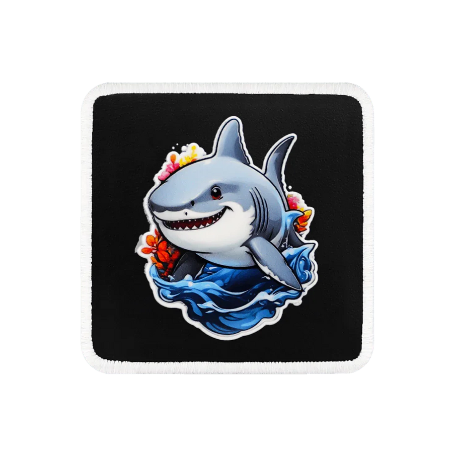 Shark - Black and White Kids Patch with 1SB Code Logo