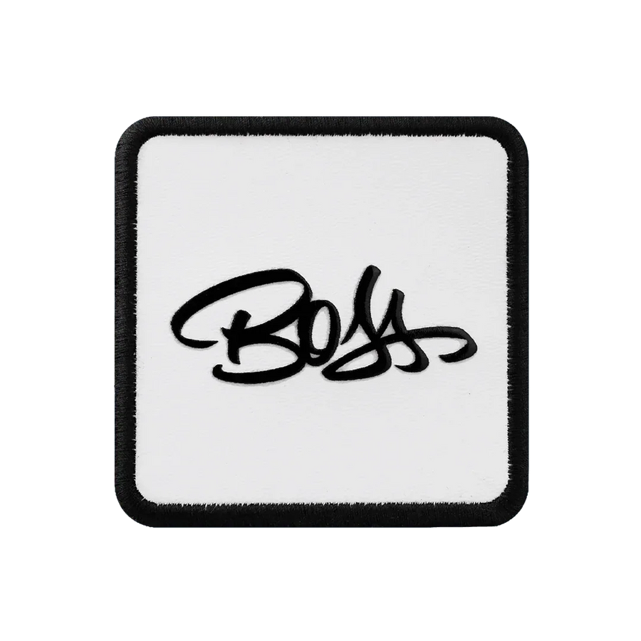 V1 Boss - 1bs Unisex White Patch with Code Logo