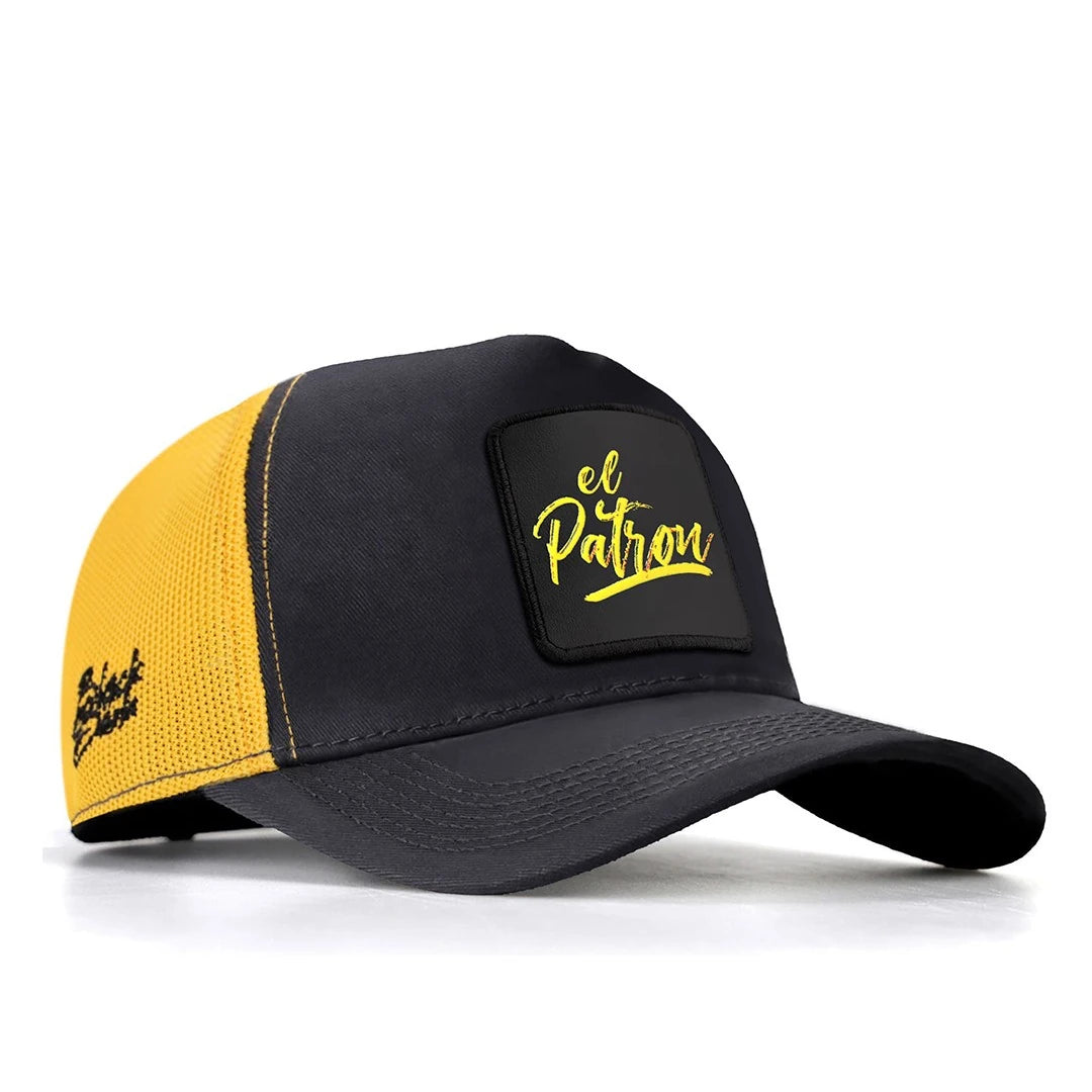 Dark Anthracite-Yellow Cap trucker cap for wholesale and custom branding