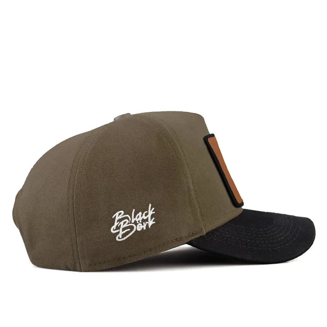 Khaki-Black Peaked Cap baseball cap by BlackBork