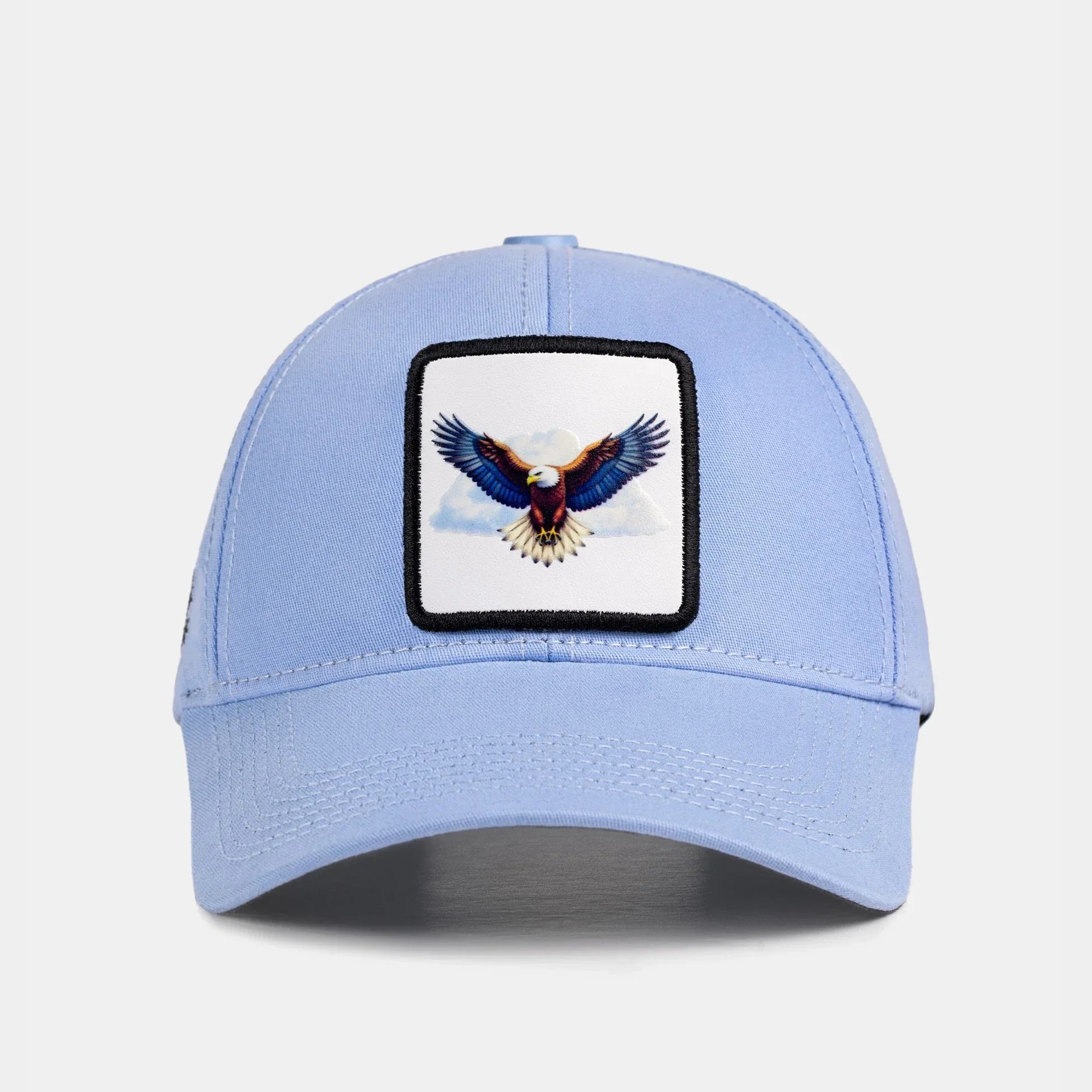 V1 Six Ice Blue Baseball Cap with Eagle - 4 Code Logo patch for wholesale and custom branding