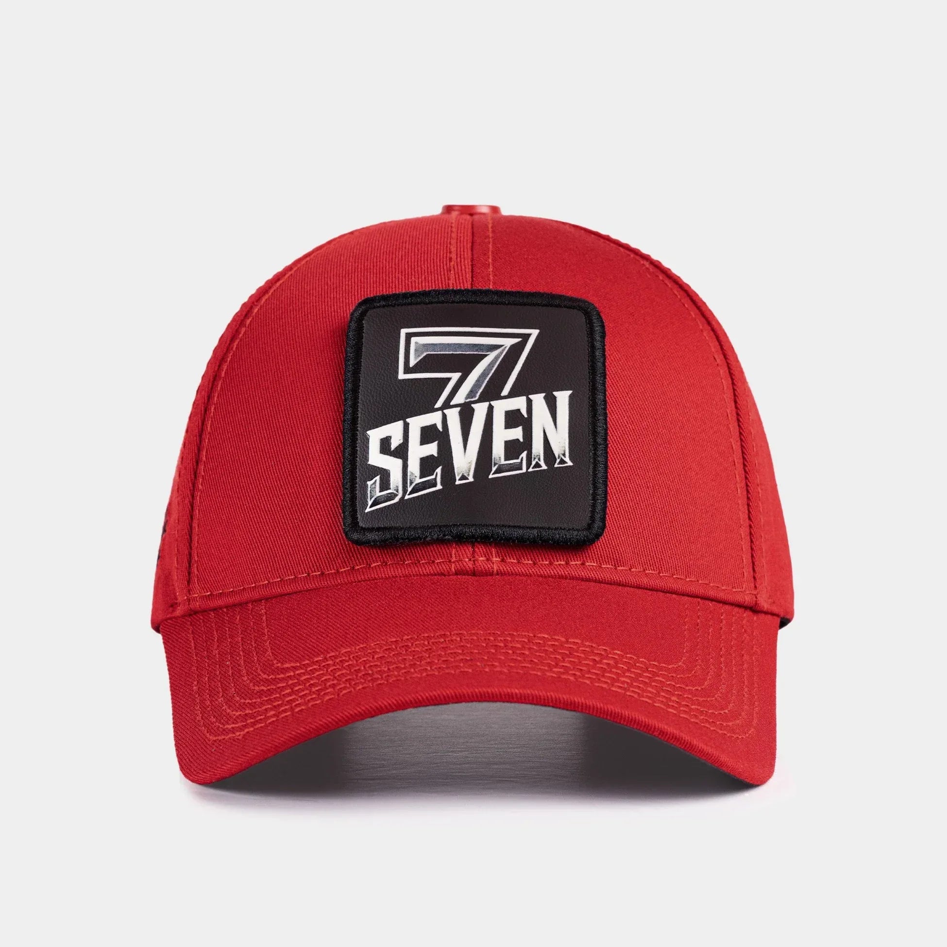 V1 Six Red Baseball Cap with Number 7 - 5SS Code With Logo patch for wholesale and custom branding