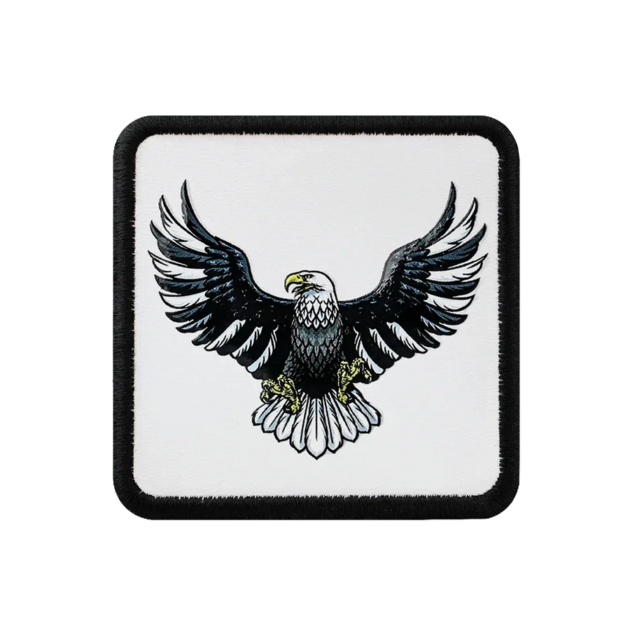 V1 Eagle - Unisex White Patch with 4bs Code Logo