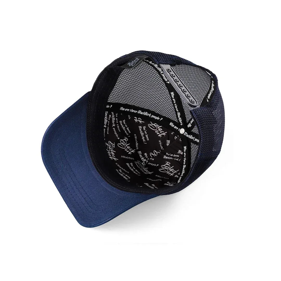 Navy Blue Trucker Cap trucker cap by BlackBork