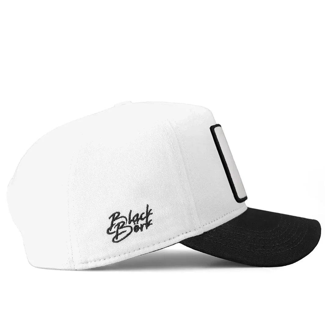 White-Black Peaked Cap baseball cap by BlackBork