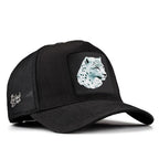 Black Cordura Fabric Trucker Cap with Panther - with 3 Code Logo patch for wholesale and custom branding