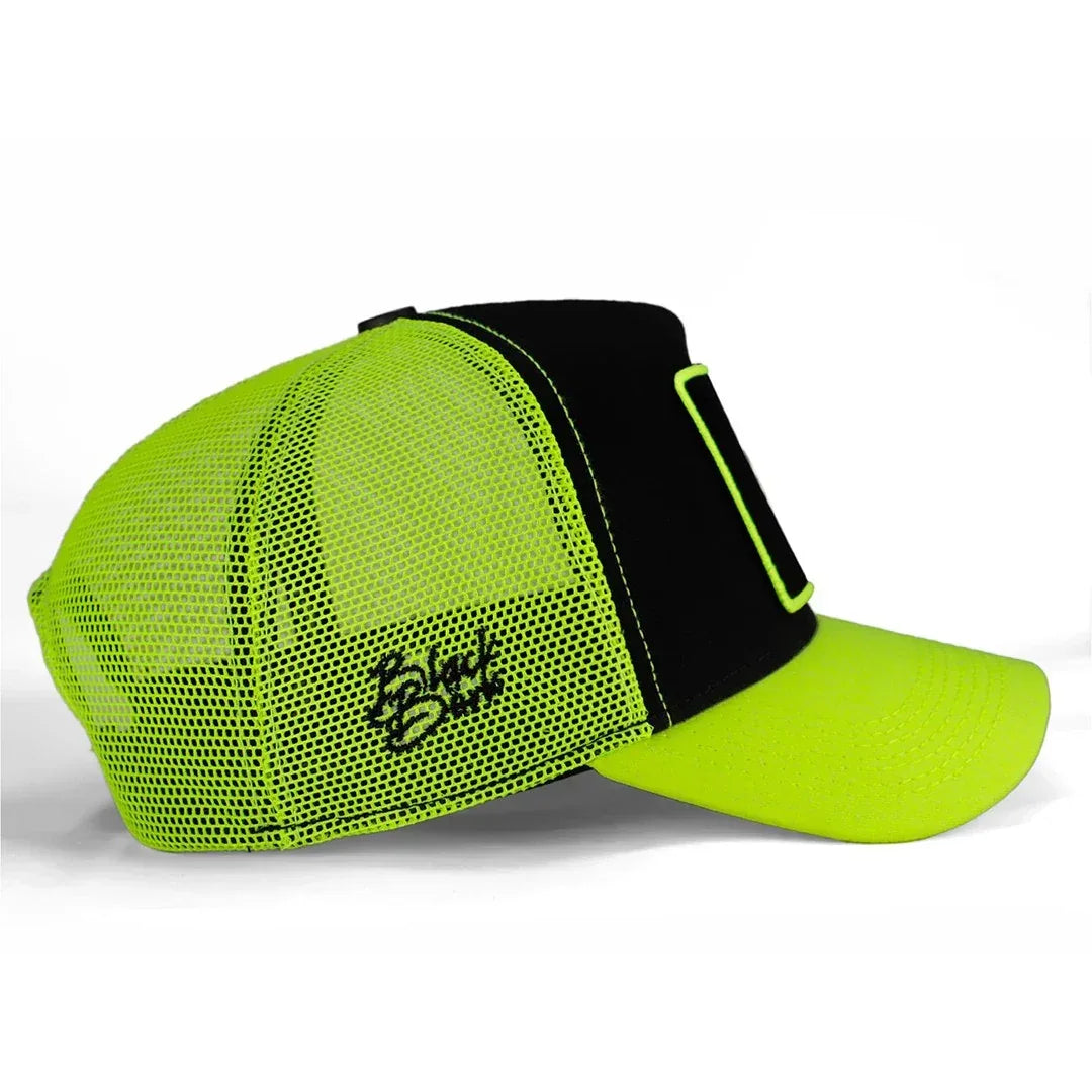 Neon Peaked Neon-Black Cap trucker cap by BlackBork