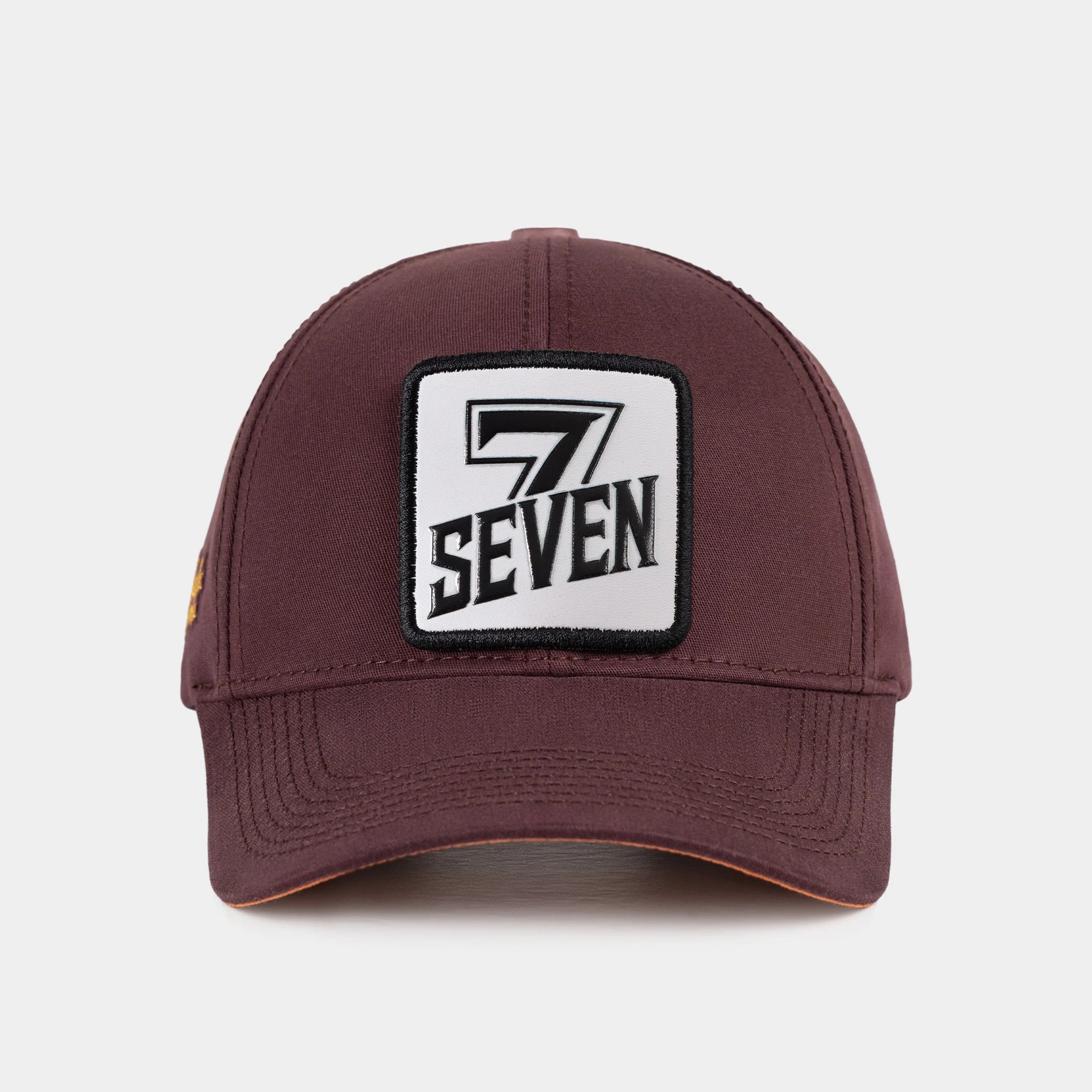 V1 Six Brown Baseball Cap with 7 Number - 3BS Code Logo patch for wholesale and custom branding