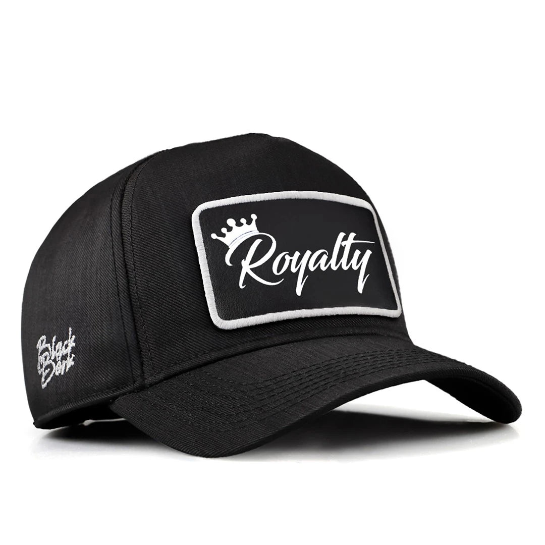 Black Cordura Fabric Baseball Cap with Royalty - With 2 Code Logo patch for wholesale and custom branding