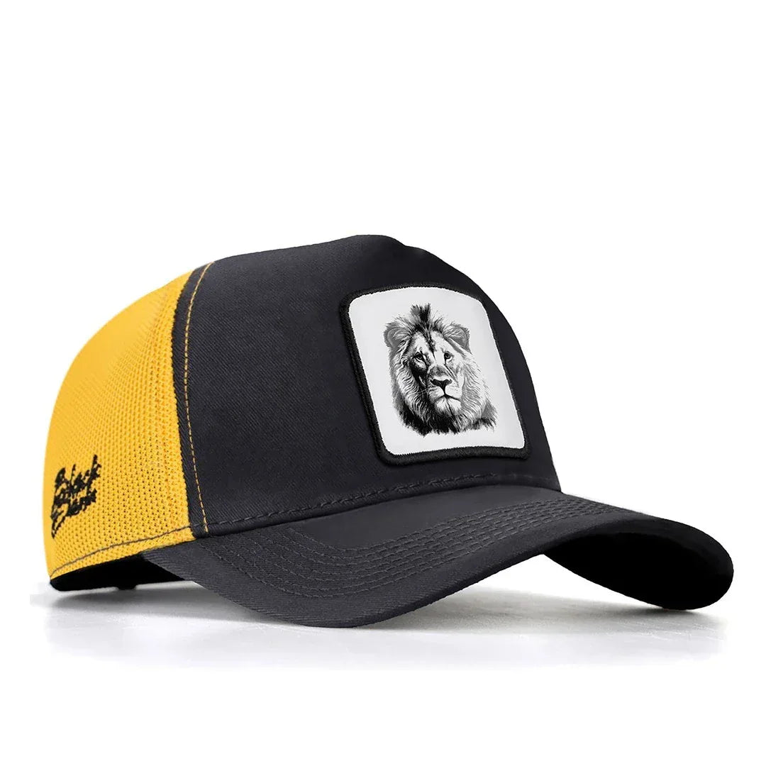 Dark Anthracite-Yellow Cap trucker cap for wholesale and custom branding