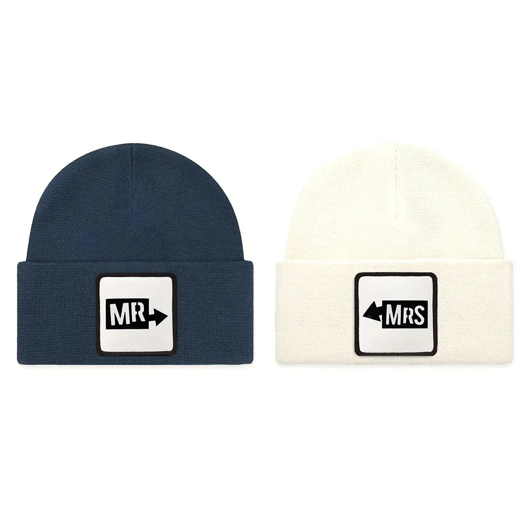 Indigo-White Beanie beanie for wholesale and custom branding