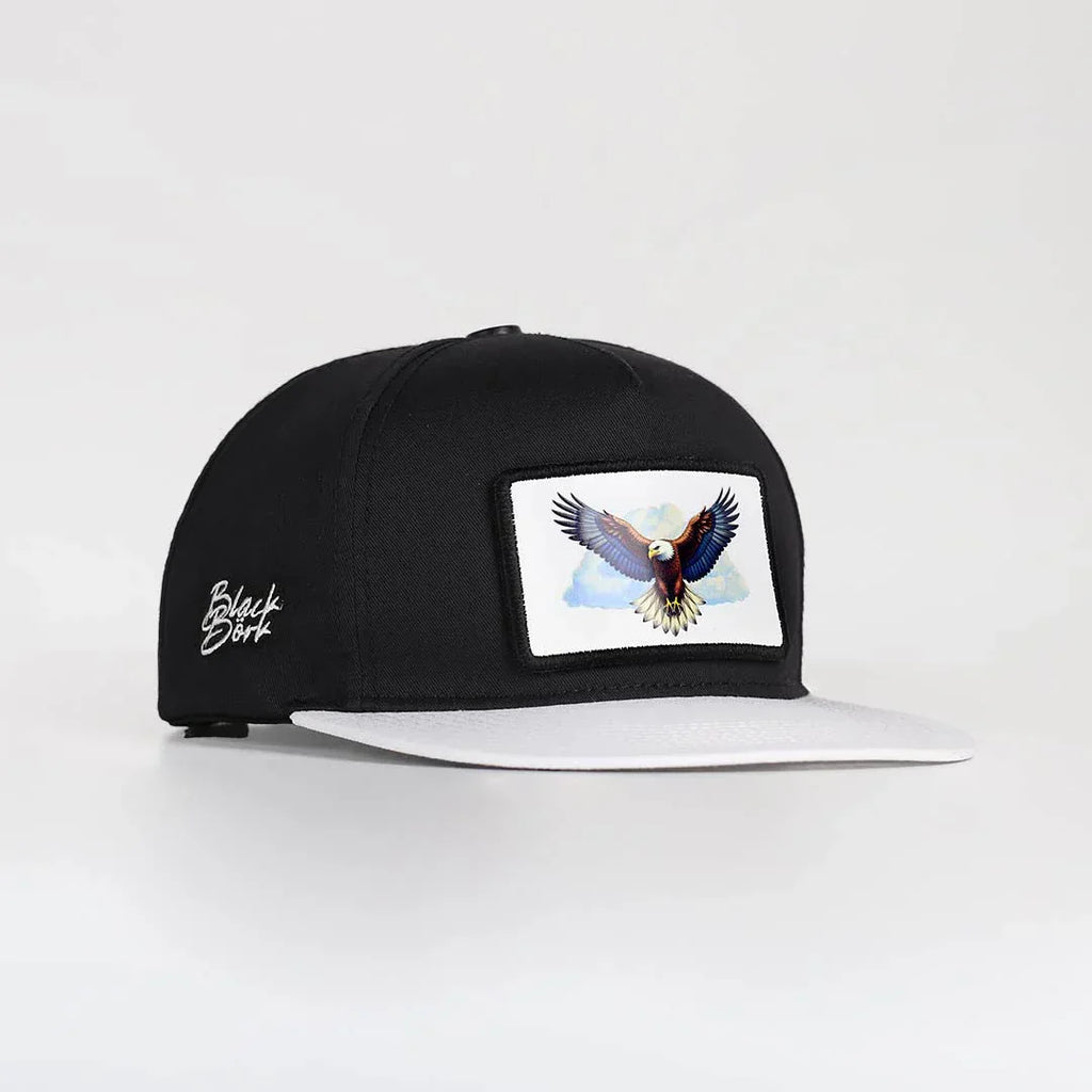kartal-logolu-beyaz-siyah-hip-hop-sapka-3655 - BlackBork