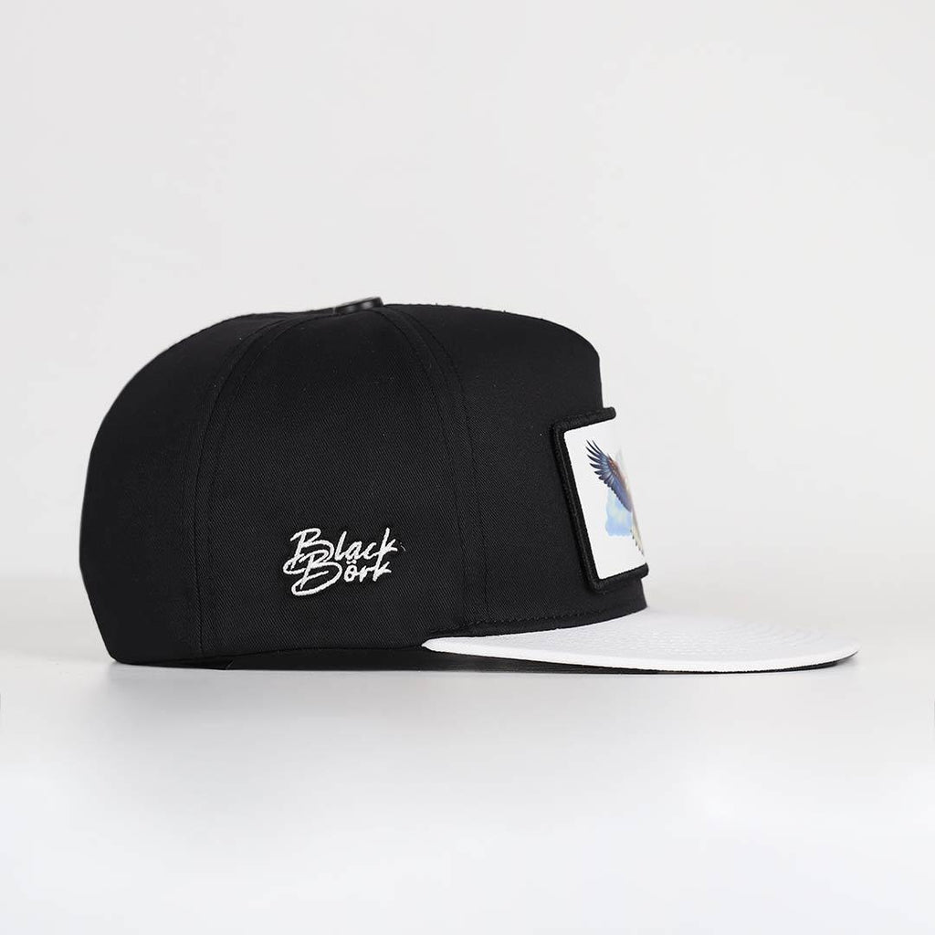 kartal-logolu-beyaz-siyah-hip-hop-sapka-3657 - BlackBork